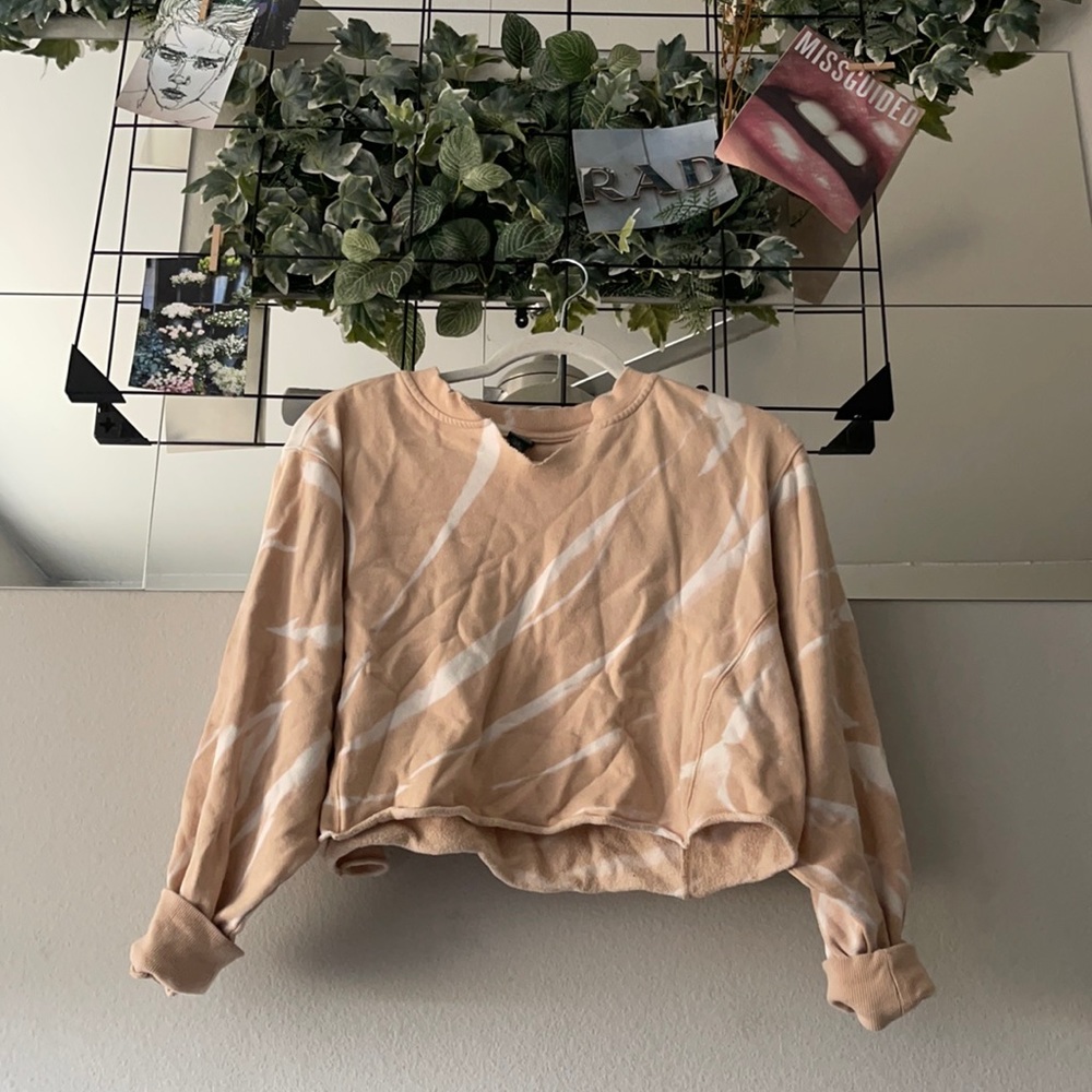 CREAM BEIGE CROPPED SWEATER